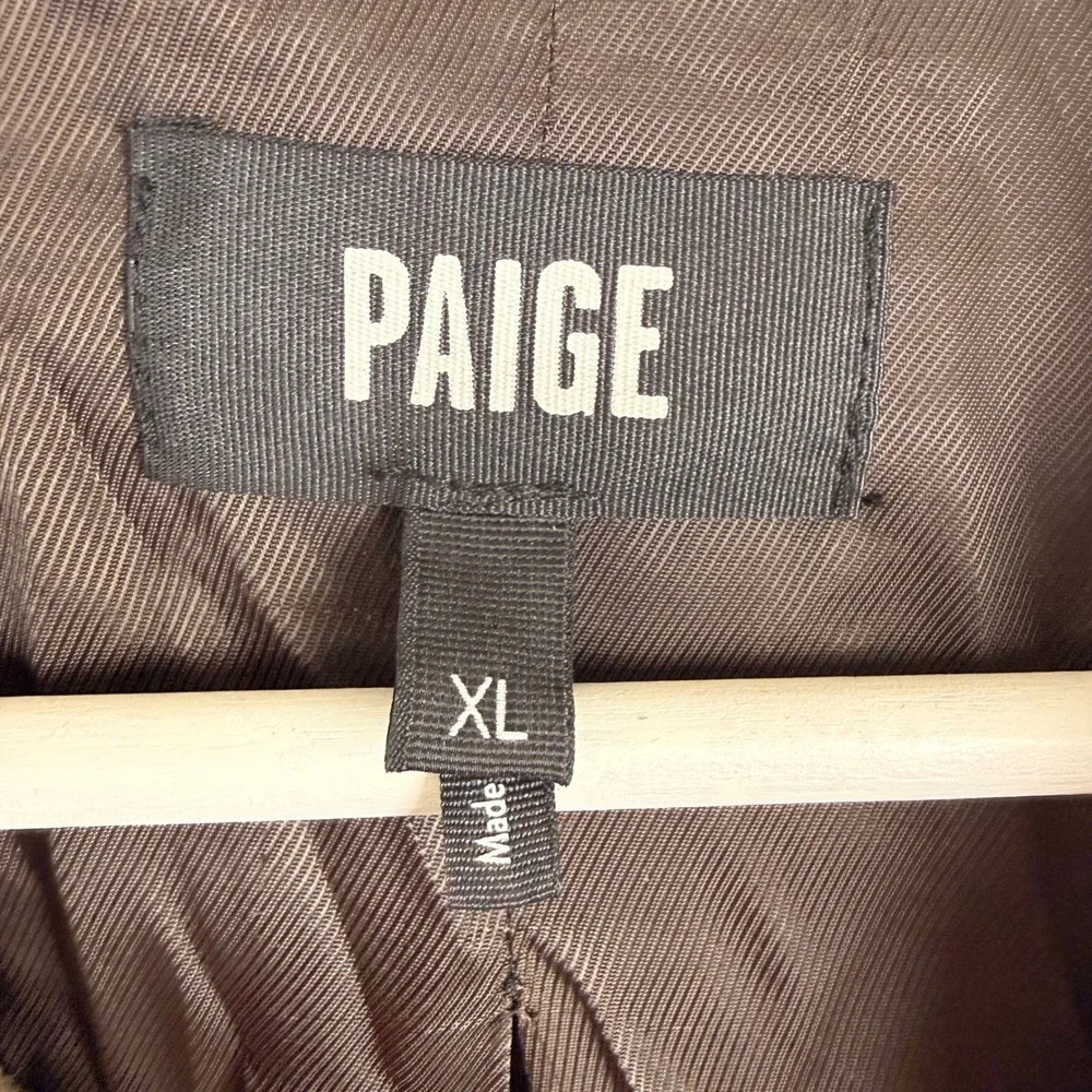 PAIGE Harrington Jacket Men XL Camel Tan bomber Wool Wilberson Zip Up Minimalist